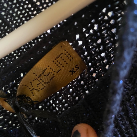 Exposed Shoulder Sweater - Blue Sparkly - Picture 3 of 3